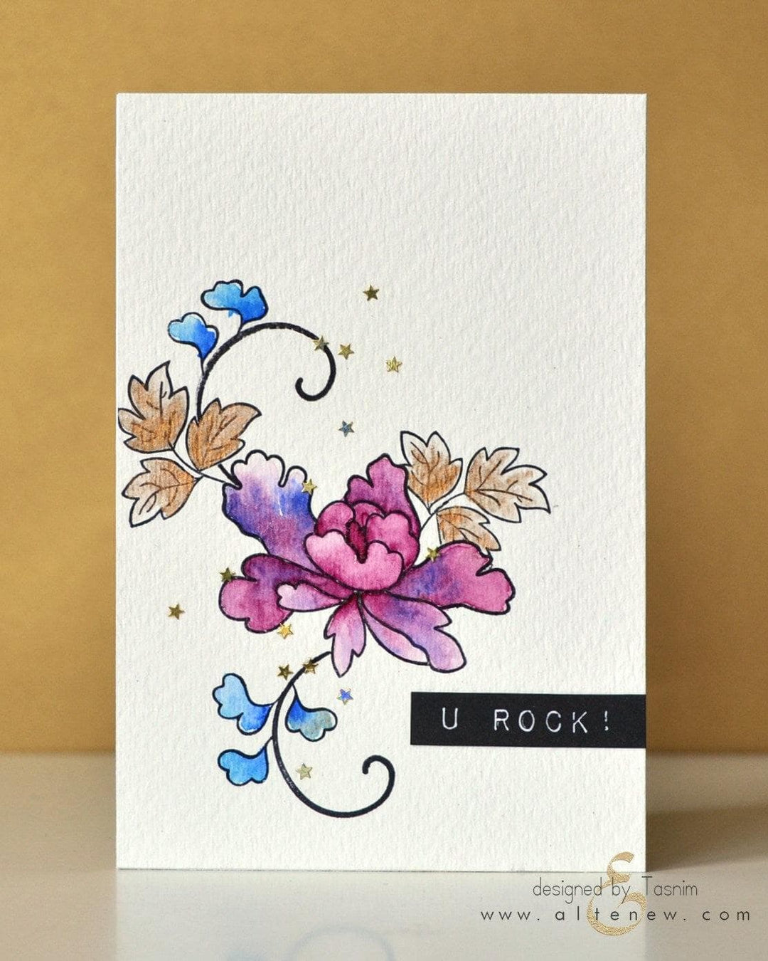 Altenew Stamp & Die Bundle Peony Scrolls Stamp & Die Bundle