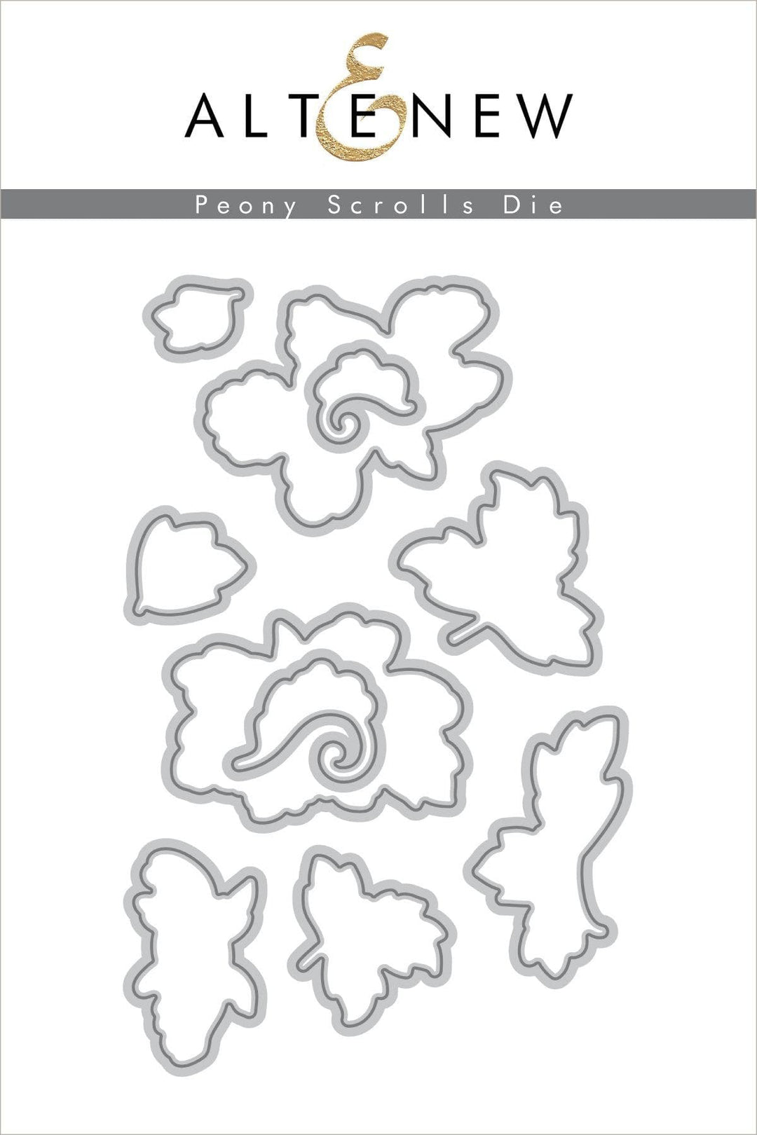 Altenew Stamp & Die Bundle Peony Scrolls Stamp & Die Bundle