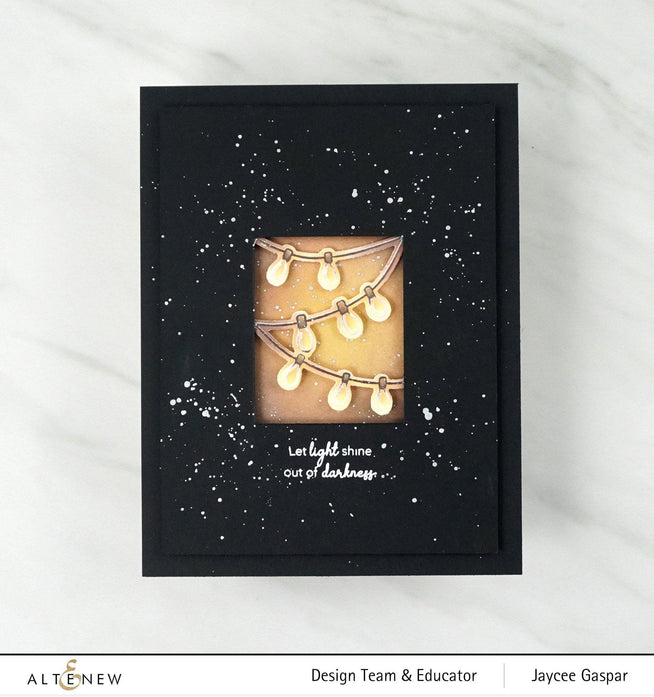 Altenew Sparkle & Shine Mini Stamp & Die Bundle with floral and sparkle designs for card making and crafts.