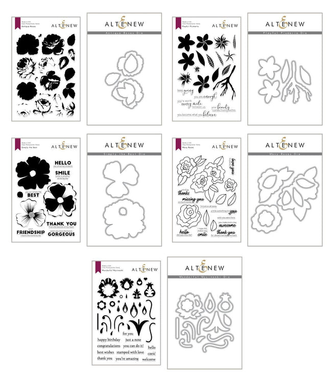 Altenew Stamp & Die Bundle Stamped & Sketched Coordinating Stamp & Die Bundle