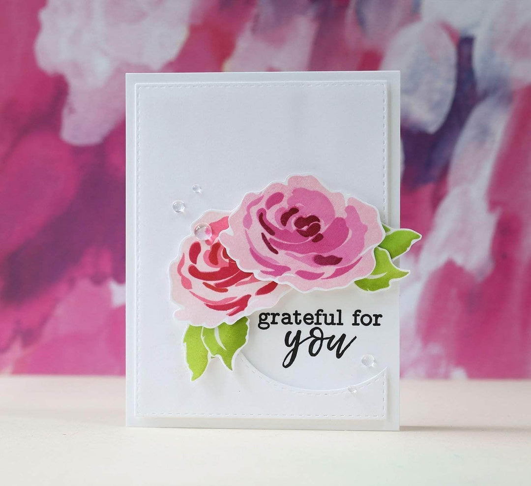 Altenew Story of Us Stamp & Die Bundle featuring floral and sentiment designs for creative card-making and crafting projects.