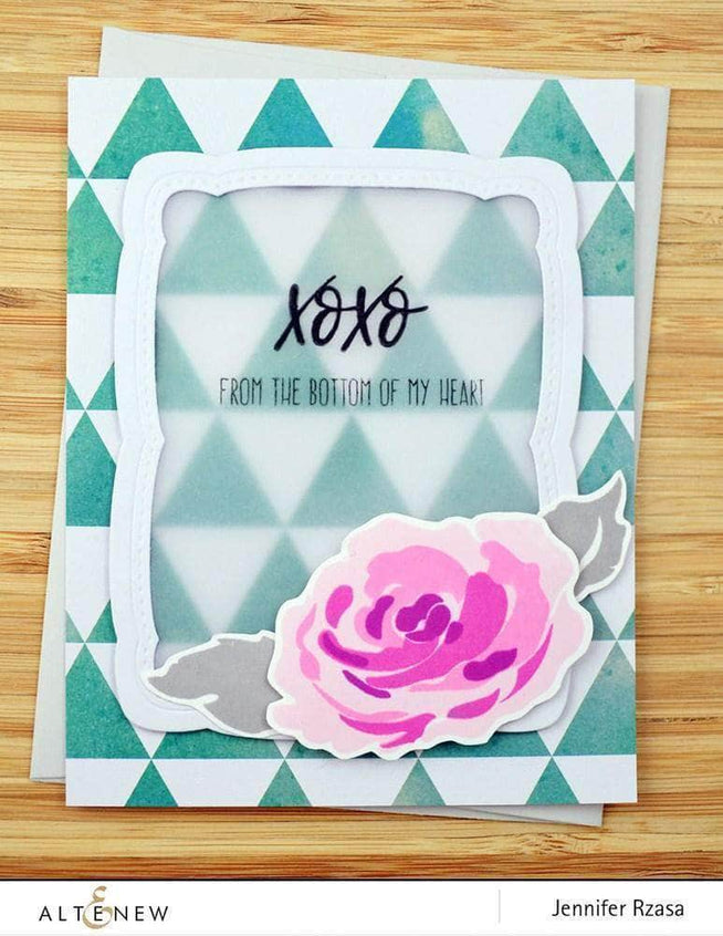 Altenew Story of Us Stamp and Die Bundle featuring floral and sentiment designs for crafting and card making.