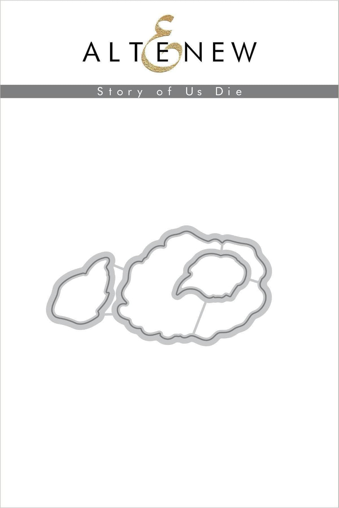 Altenew Story of Us Stamp and Die Bundle featuring floral and sentiment designs on clear stamps with matching metal dies.