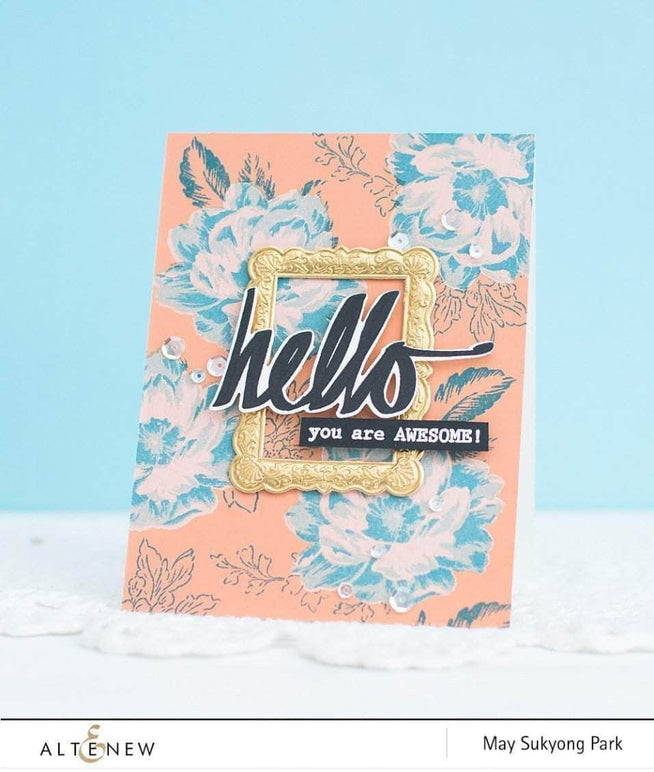 Altenew Stamp & Die Bundle Super Script Stamp & Die Bundle