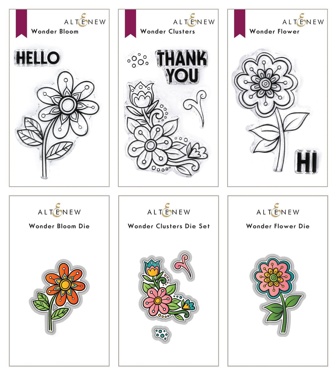 Altenew Stamp & Die Bundle Whimsical Wonder Mini Stamp & Die Bundle