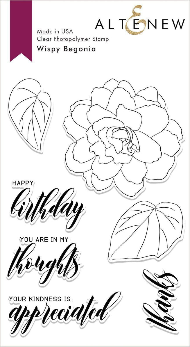 Altenew Stamp & Die Bundle Wispy Begonia Stamp & Die Bundle
