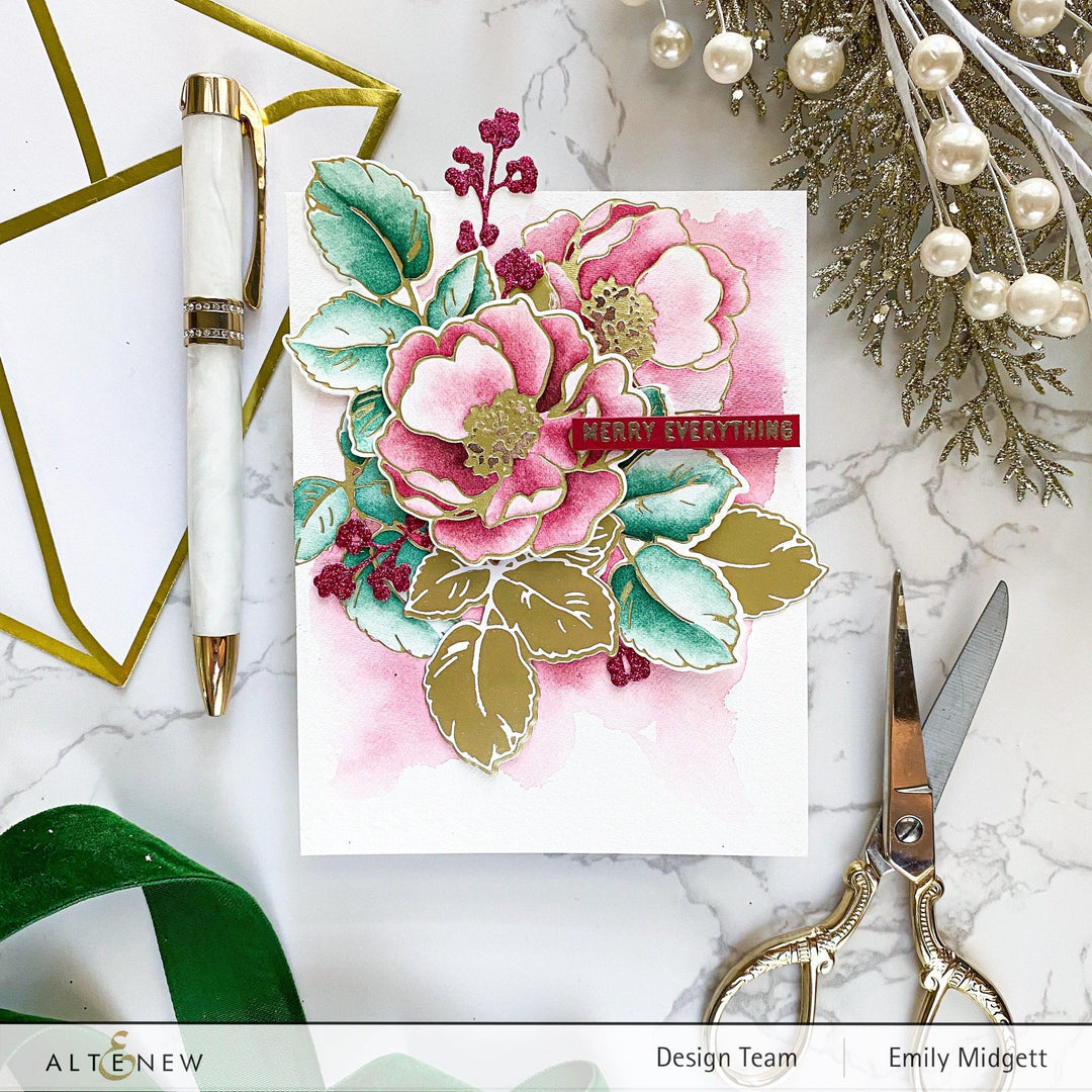 Altenew Stamp & Die & Hot Foil Plate Bundle Build-A-Flower: Wild Rose Complete Bundle