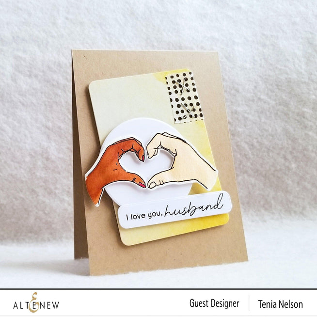 Altenew Stamp & Die & Stencil Bundle A Little Bit of Love Stamp & Die & Coloring Stencil Bundle