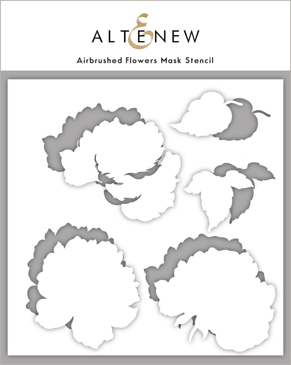 Altenew Stamp & Die & Stencil Bundle Airbrushed Flowers