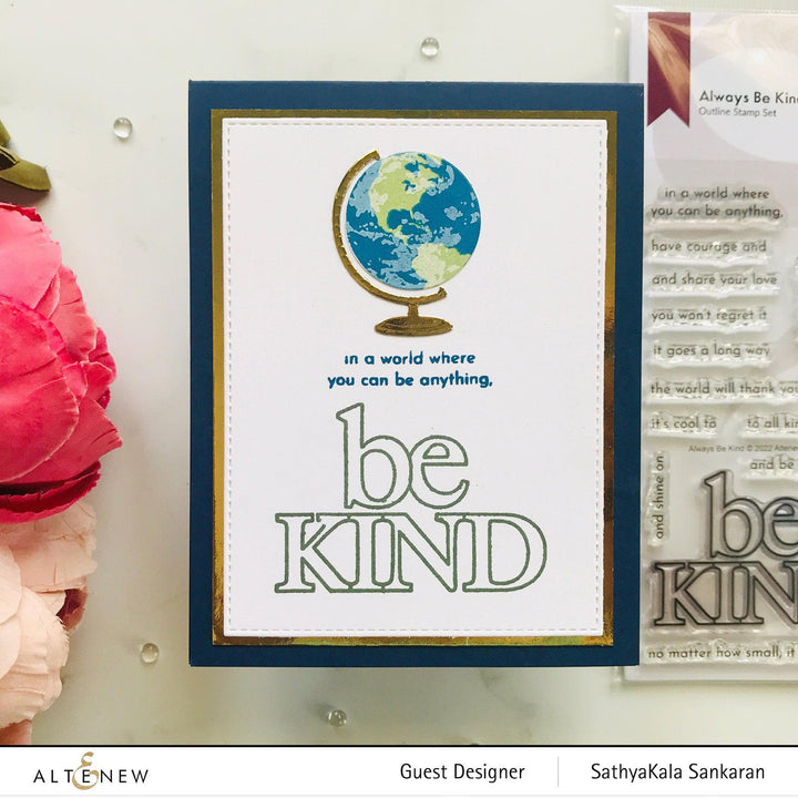Altenew Stamp & Die & Stencil Bundle Always Be Kind Stamp & Die & Stencil Bundle