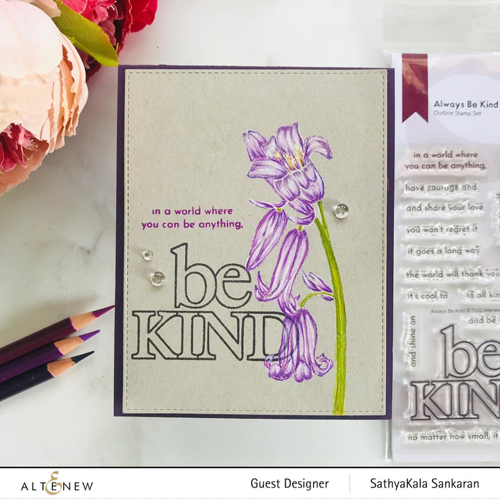 Altenew Stamp & Die & Stencil Bundle Always Be Kind Stamp & Die & Stencil Bundle