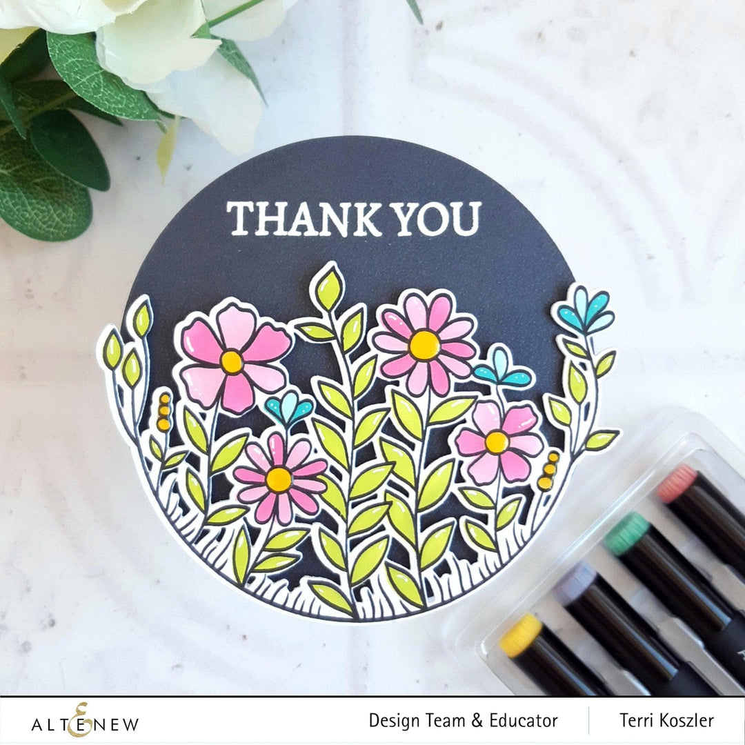 Altenew Stamp & Die & Stencil Bundle Arch of Flowers Stamp & Die & Stencil Bundle