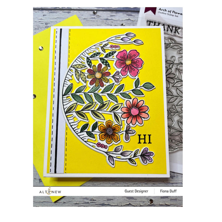 Altenew Stamp & Die & Stencil Bundle Arch of Flowers Stamp & Die & Stencil Bundle