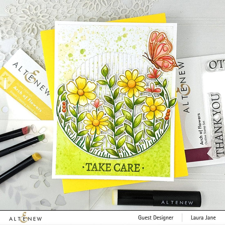 Altenew Stamp & Die & Stencil Bundle Arch of Flowers Stamp & Die & Stencil Bundle