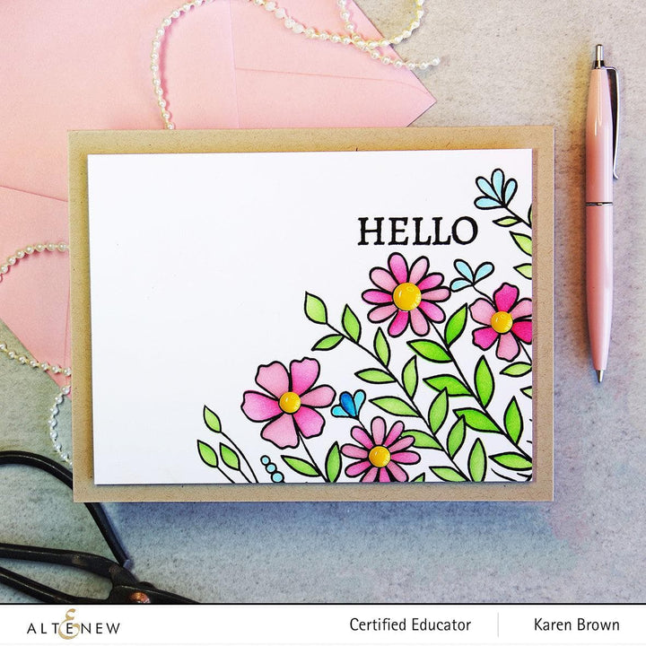 Altenew Stamp & Die & Stencil Bundle Arch of Flowers Stamp & Die & Stencil Bundle