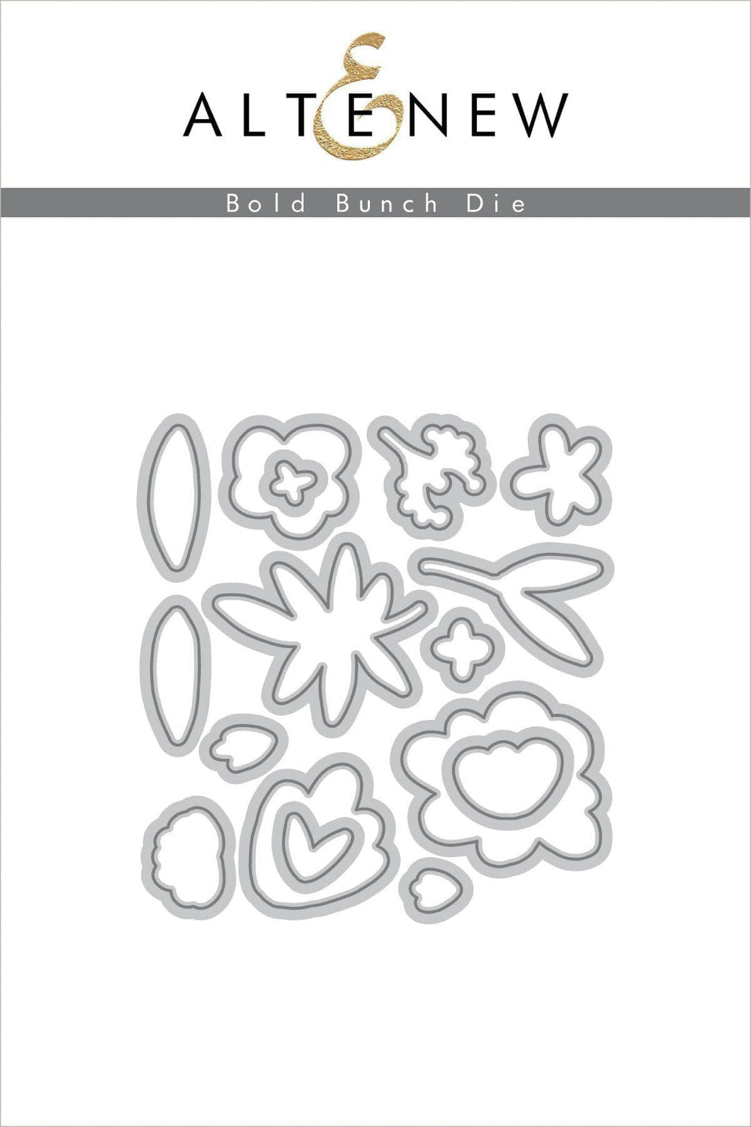 Altenew Stamp & Die & Stencil Bundle Bold Bunch Stamp & Die & Mask Stencil Bundle