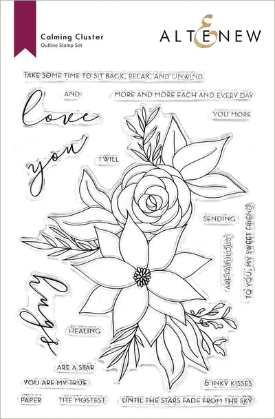 Altenew Stamp & Die & Stencil Bundle Calming Cluster Stamp & Die & Stencil Bundle