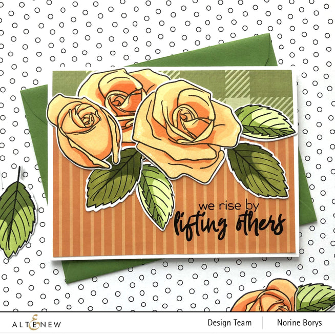 Altenew Stamp & Die & Stencil Bundle Cartoon Rose Stamp & Die & Mask Stencil Bundle