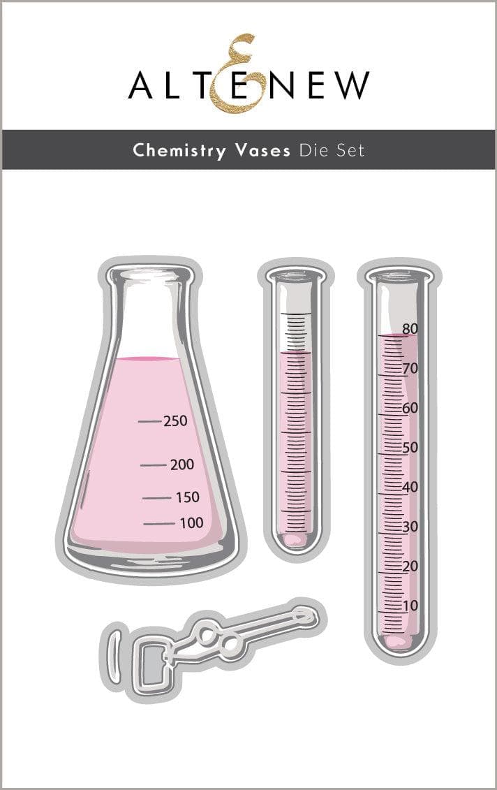 Altenew Stamp & Die & Stencil Bundle Chemistry Vases