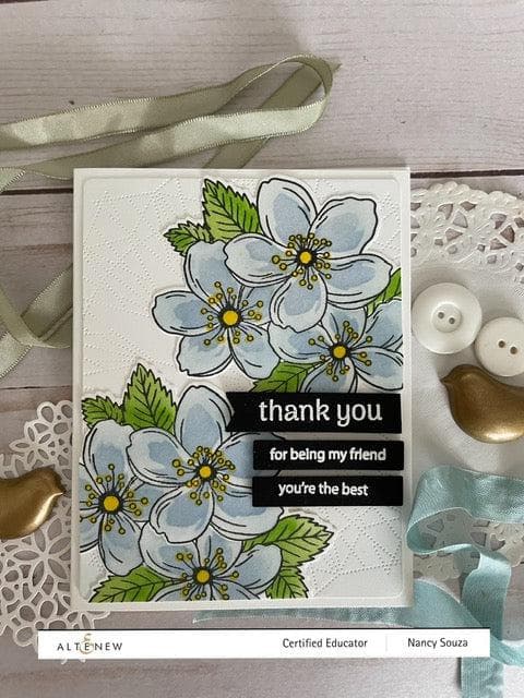 Altenew Stamp & Die & Stencil Bundle Cherry Blossoms Bunch Complete Product Bundle