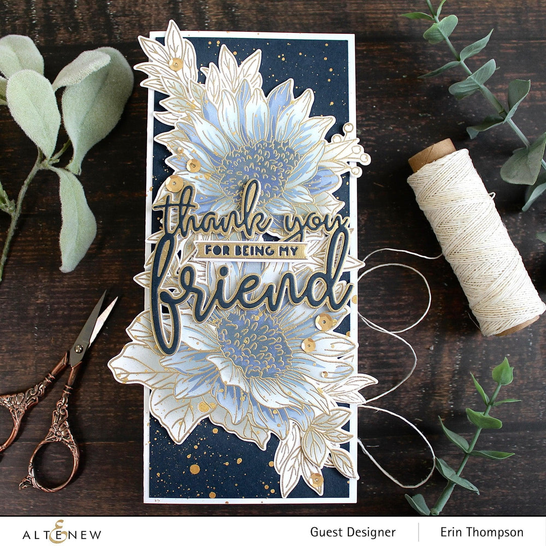 Altenew Stamp & Die & Stencil Bundle Dancing Sunflowers Complete Bundle