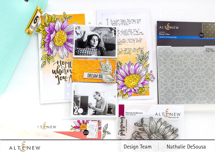 Altenew Stamp & Die & Stencil Bundle Dancing Sunflowers Complete Bundle