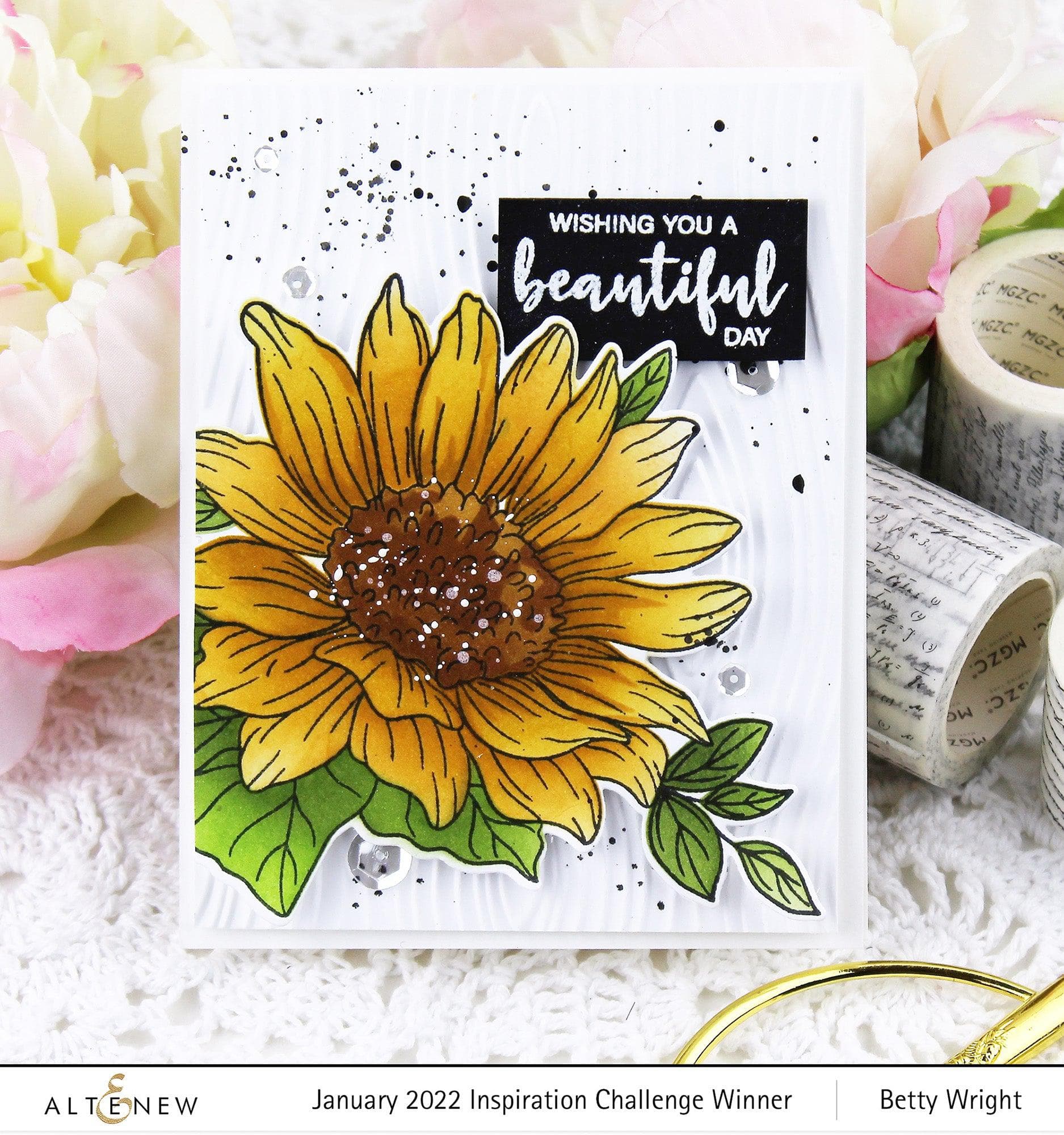 Sunflowers007様御専用 Dancing Sunflowers Stamp & Die & Stencil Bundle | Altenew