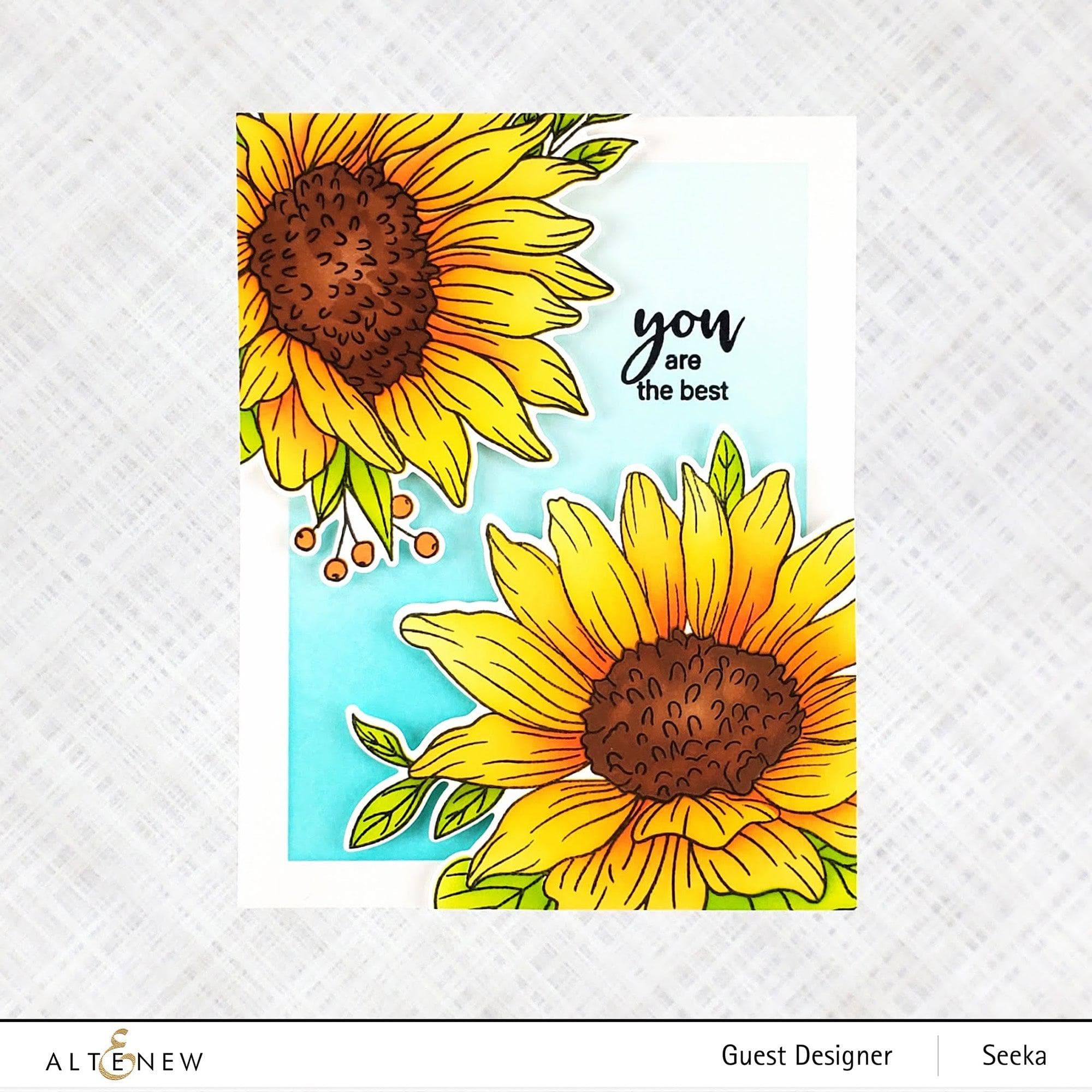 Dancing Sunflowers Stamp & Die & Stencil Bundle | Altenew