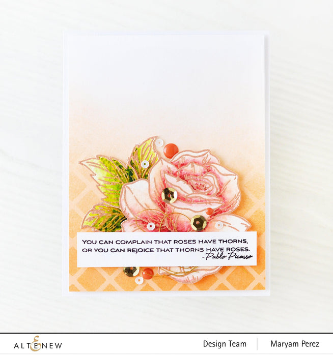 Altenew Stamp & Die & Stencil Bundle Darling Rose Stamp & Die & Mask Stencil Bundle