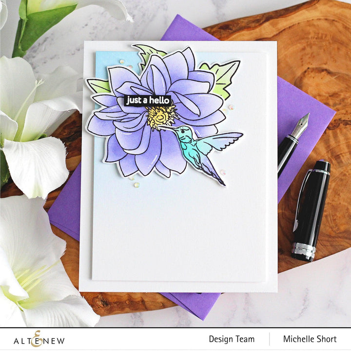 Altenew Stamp & Die & Stencil Bundle Dazzling Dahlia Stamp & Die & Stencil Bundle