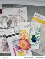 Altenew Stamp & Die & Stencil Bundle Dazzling Dahlia Stamp & Die & Stencil Bundle