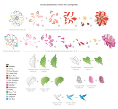 Altenew Stamp & Die & Stencil Bundle Dazzling Dahlia Stamp & Die & Stencil Bundle