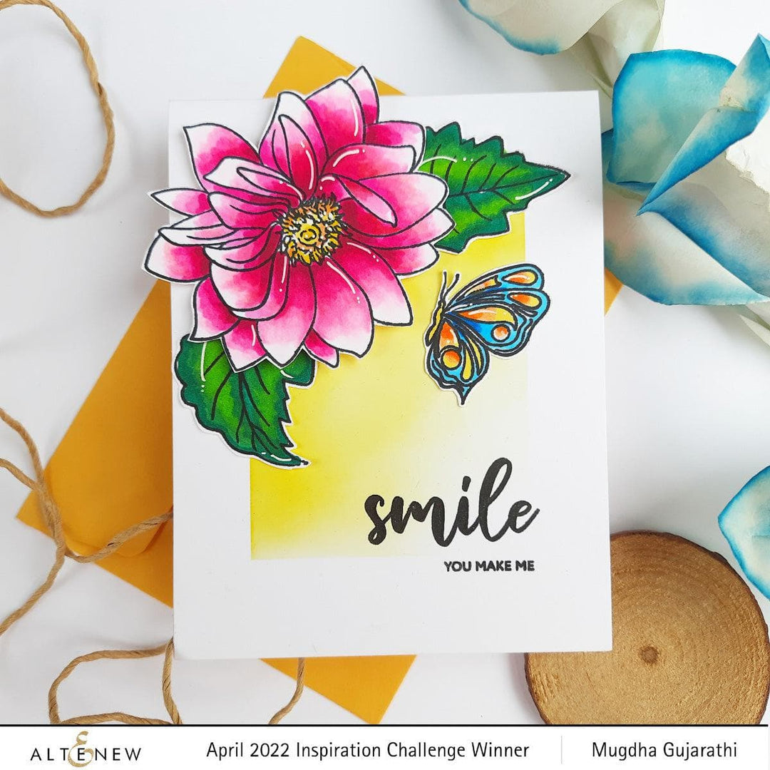 Altenew Stamp & Die & Stencil Bundle Dazzling Dahlia Stamp & Die & Stencil Bundle