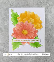 Altenew Stamp & Die & Stencil Bundle Dazzling Dahlia Stamp & Die & Stencil Bundle