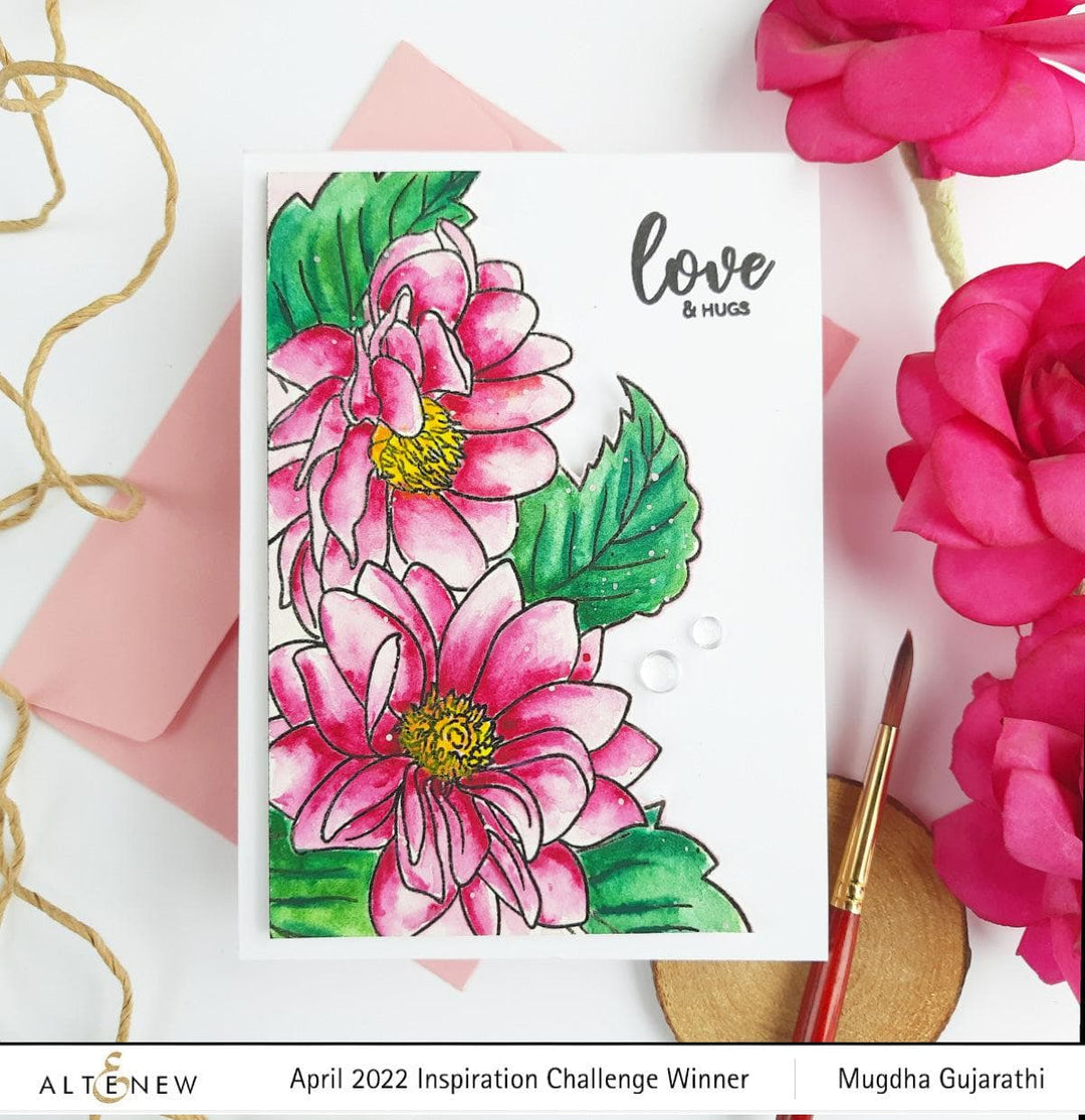 Altenew Stamp & Die & Stencil Bundle Dazzling Dahlia Stamp & Die & Stencil Bundle