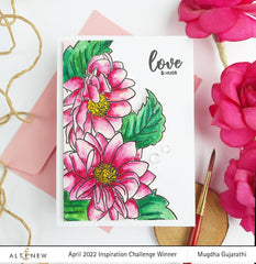 Altenew Stamp & Die & Stencil Bundle Dazzling Dahlia Stamp & Die & Stencil Bundle