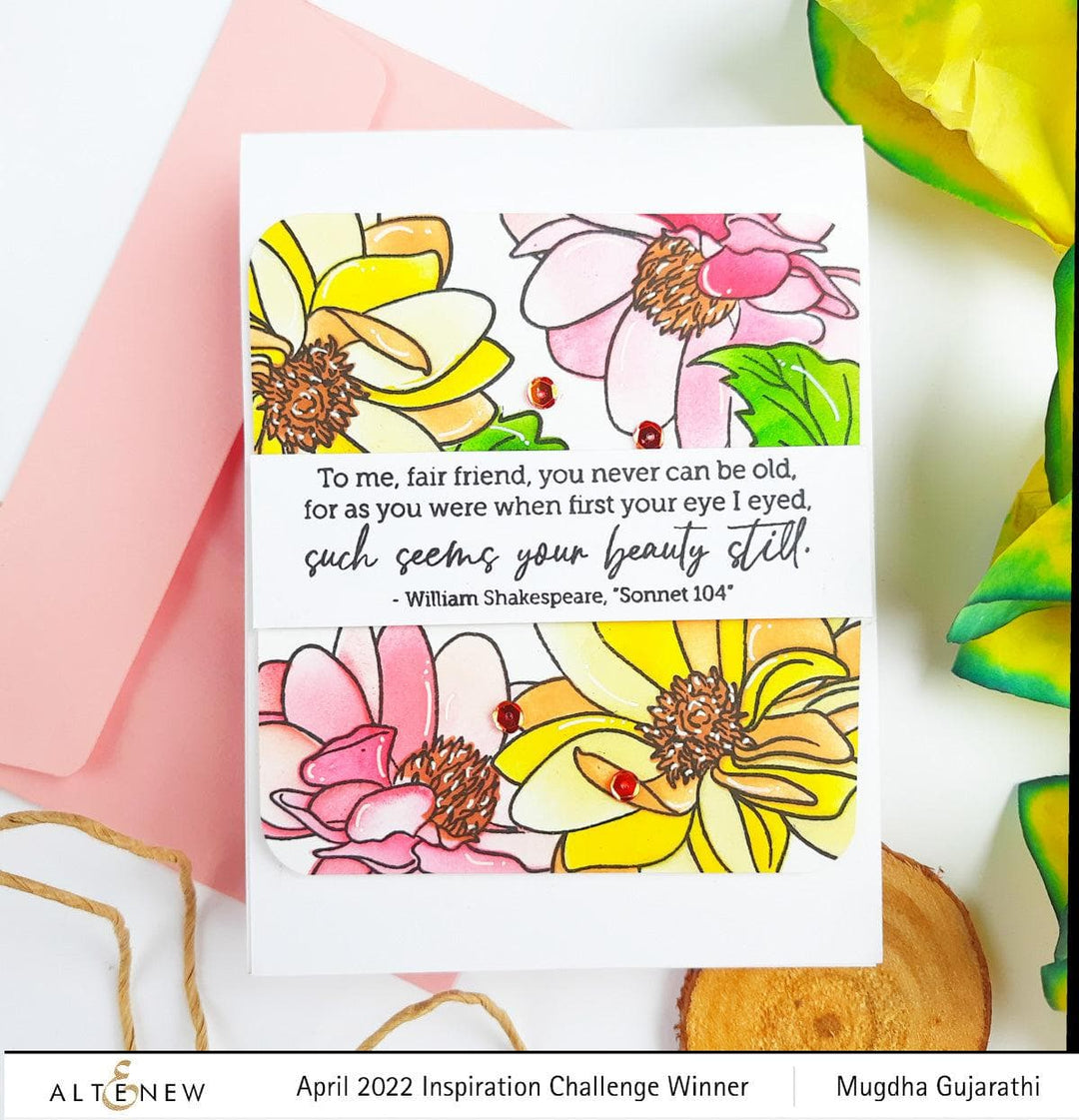 Altenew Stamp & Die & Stencil Bundle Dazzling Dahlia Stamp & Die & Stencil Bundle