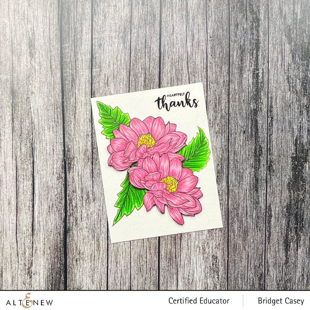 Altenew Stamp & Die & Stencil Bundle Dazzling Dahlia Stamp & Die & Stencil Bundle