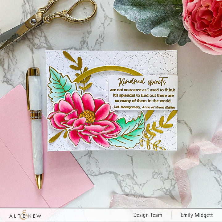 Altenew Stamp & Die & Stencil Bundle Dazzling Dahlia Stamp & Die & Stencil Bundle