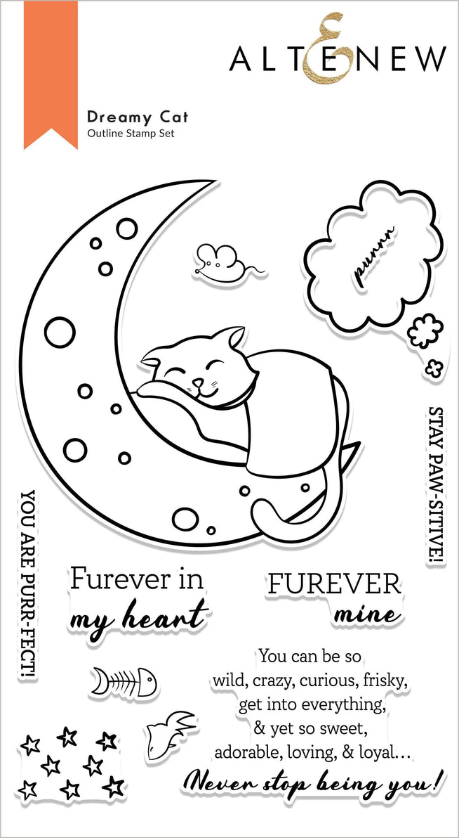 Altenew Stamp & Die & Stencil Bundle Dreamy Cat Stamp & Die & Stencil Bundle