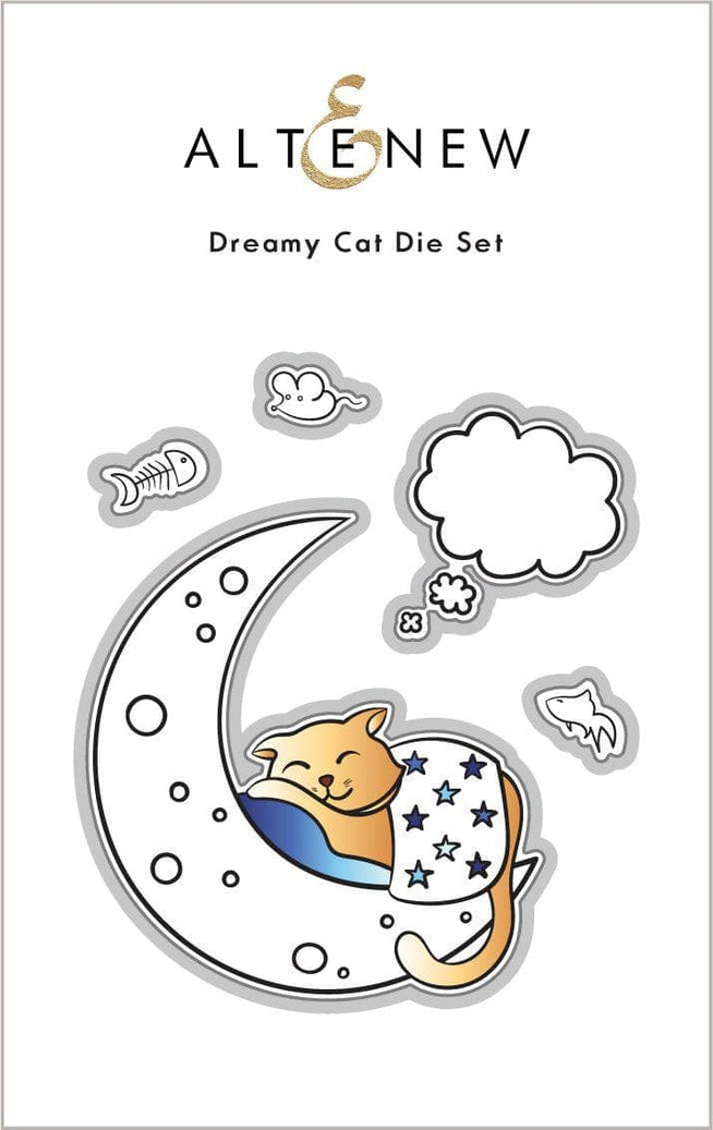 Altenew Stamp & Die & Stencil Bundle Dreamy Cat Stamp & Die & Stencil Bundle