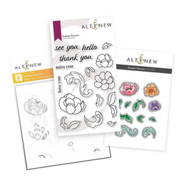 Altenew Stamp & Die Bundle Enamel Flowers