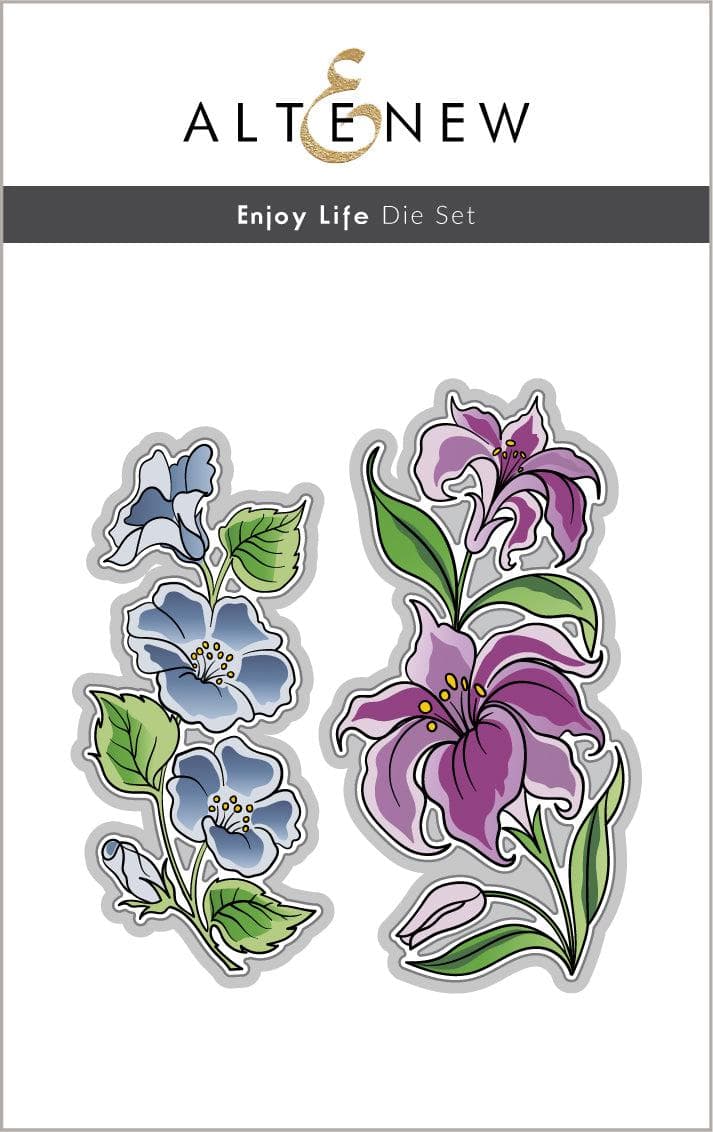 Altenew Stamp & Die & Stencil Bundle Enjoy Life Stamp & Die & Stencil Bundle