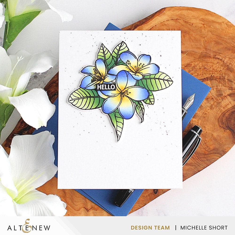 Altenew Stamp & Die & Stencil Bundle Exotic Plumerias