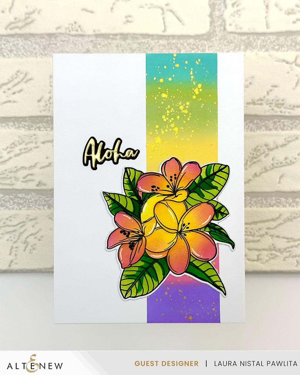 Altenew Stamp & Die & Stencil Bundle Exotic Plumerias