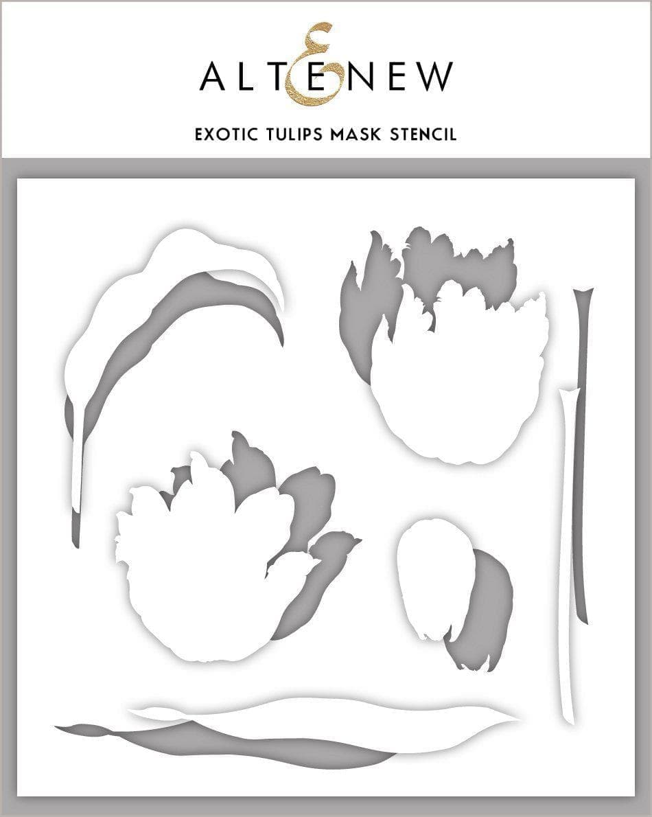 Altenew Stamp & Die & Stencil Bundle Exotic Tulips Stamp & Die & Mask Stencil Bundle