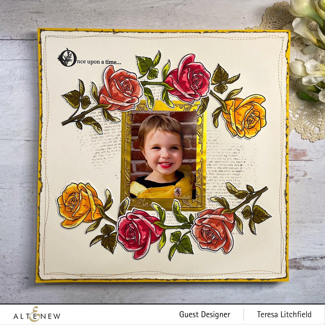 Altenew Stamp & Die & Stencil Bundle Fairy Tale Rose Stamp & Die & Stencil Bundle