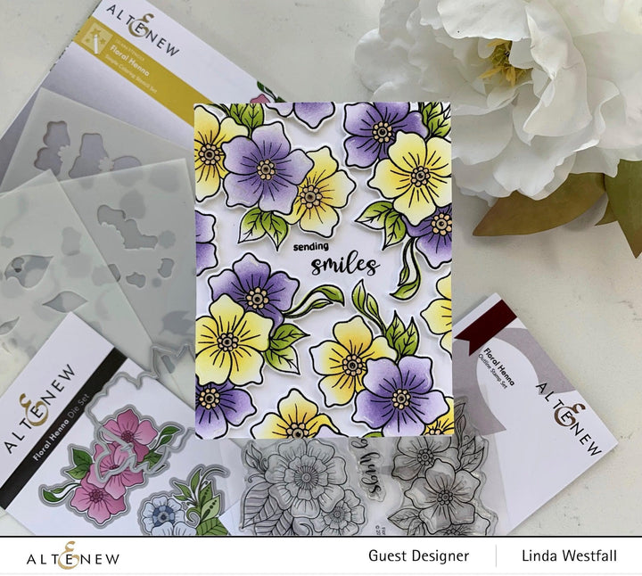 Altenew Stamp & Die & Stencil Bundle Floral Henna Stamp & Die & Stencil Bundle