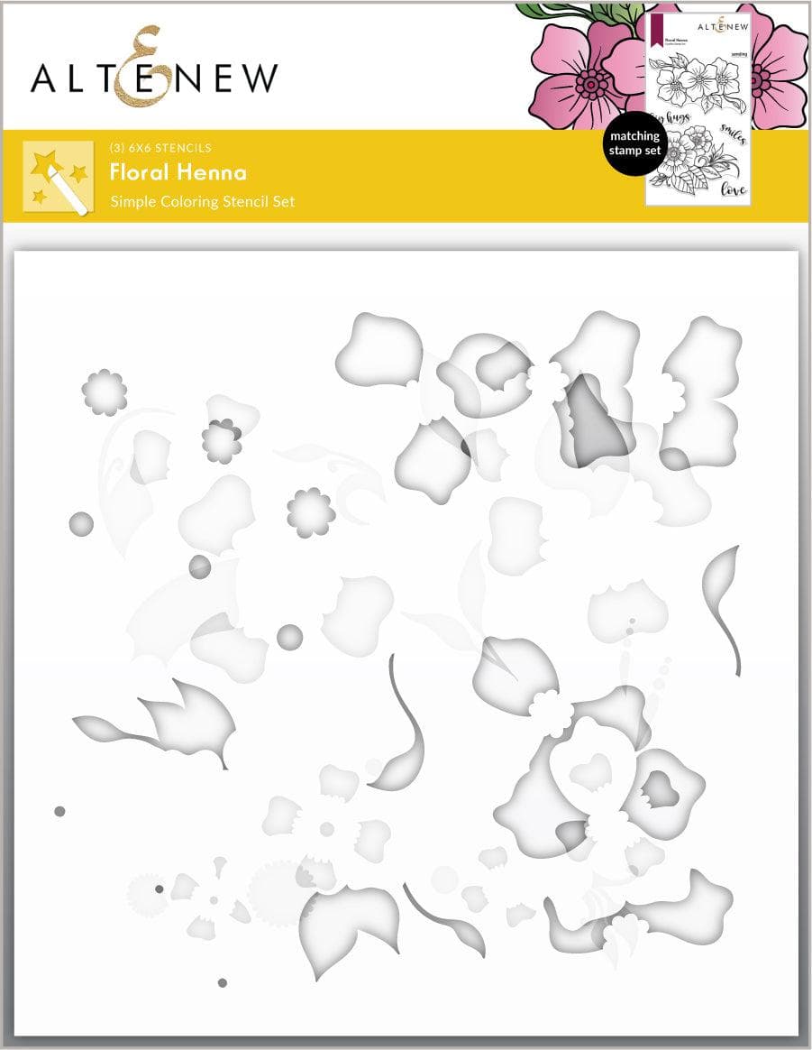 Altenew Stamp & Die & Stencil Bundle Floral Henna Stamp & Die & Stencil Bundle