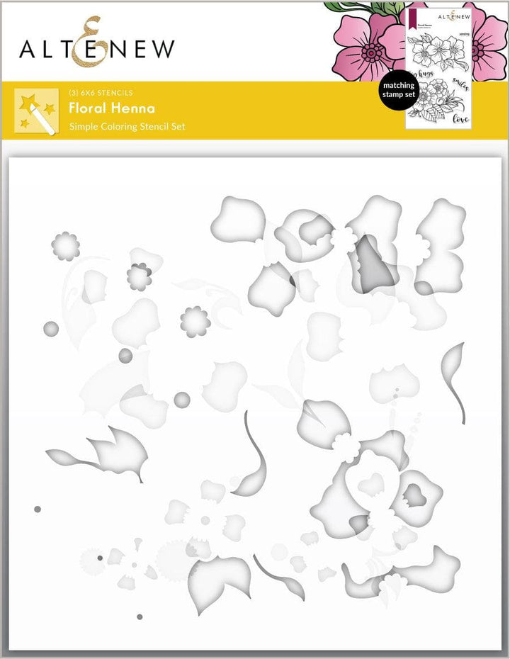 Altenew Stamp & Die & Stencil Bundle Floral Henna Stamp & Die & Stencil Bundle